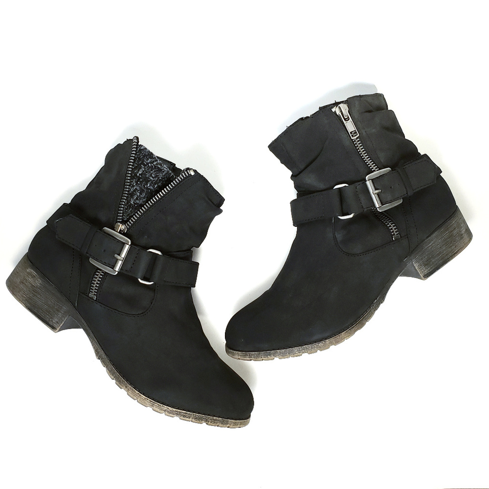 POP Women's Faded Black Geller Ankle Booties 7.5M